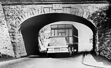 Old black and white photo of Station Road bridge - Ilminster